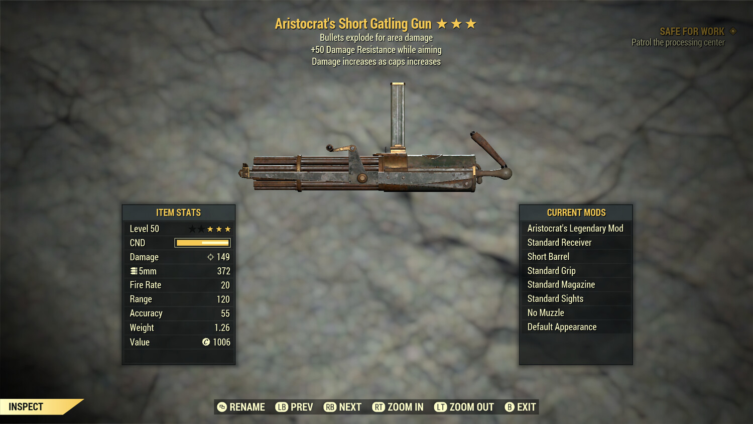 Aristocrat Explosive 50 Gatling Gun