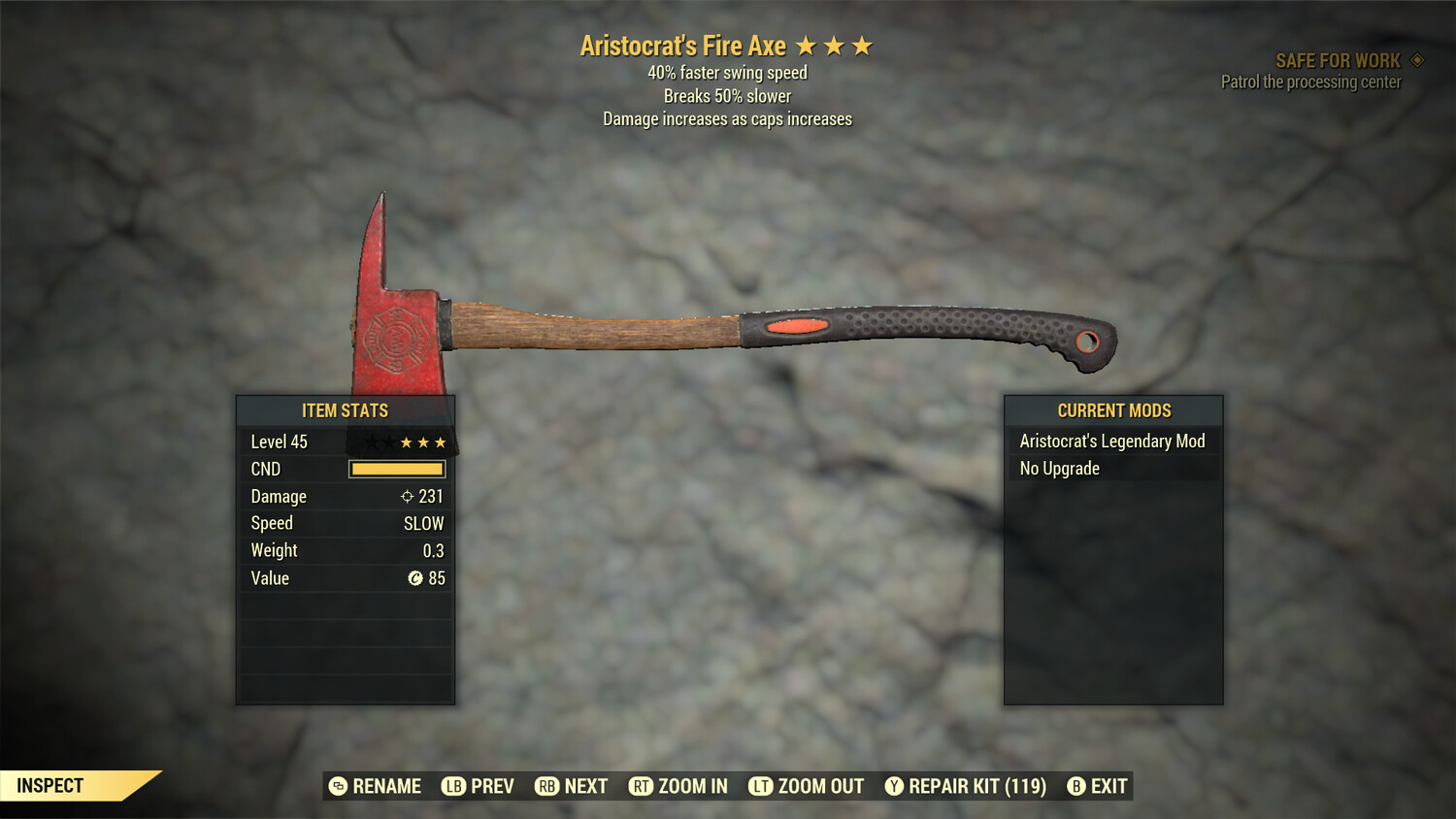 Aristocrat SS/Durability Axe