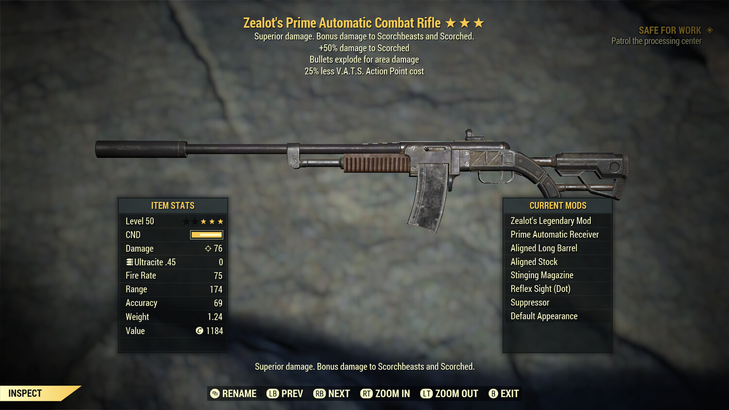 Zealots Explosive 25 Combat Rifle
