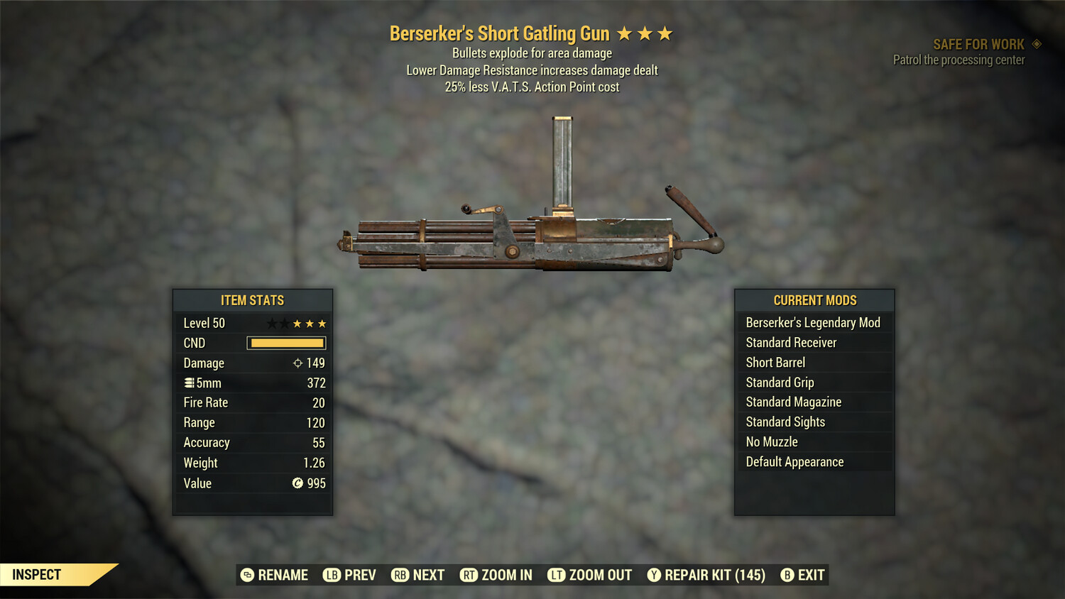 Berserker Explosive 25 Gatling Gun