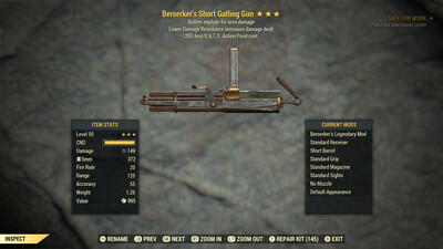 Berserker Explosive 25 Gatling Gun