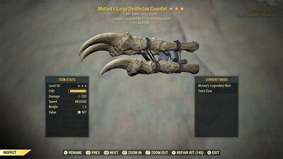 Mutants SS/1S Deathclaw Gauntlet