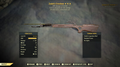 Zealots 50/25 Crossbow