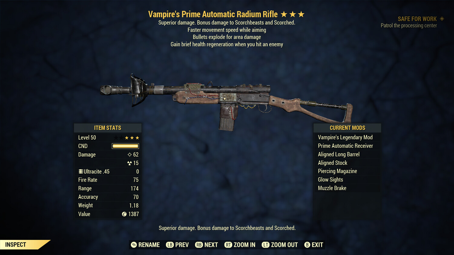 Legacy Vampire Explosive FMSWA Radium Rifle