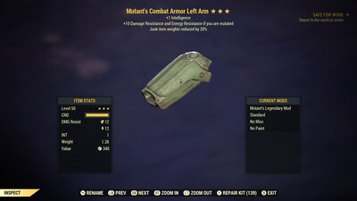 Mutant 1I/JWR Combat LA