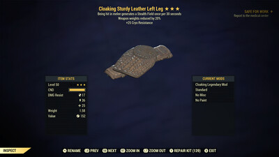 Cloaking Cryo/WWR Leather LL