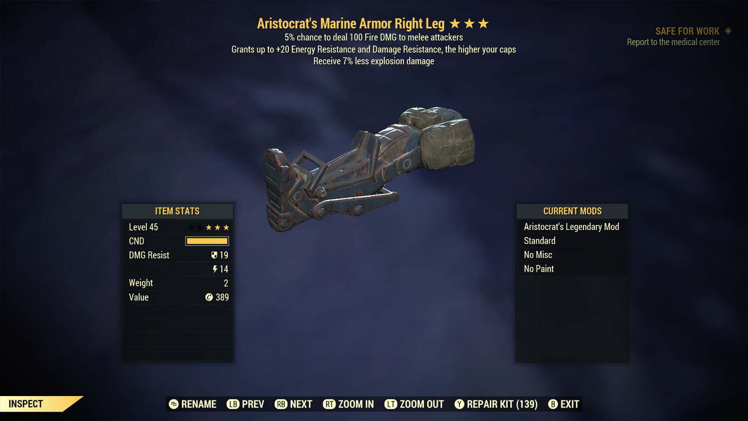 Aristocrat Explo/Fire Dmg Marine RL