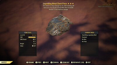 Unyielding Explo/Sentinel Metal C