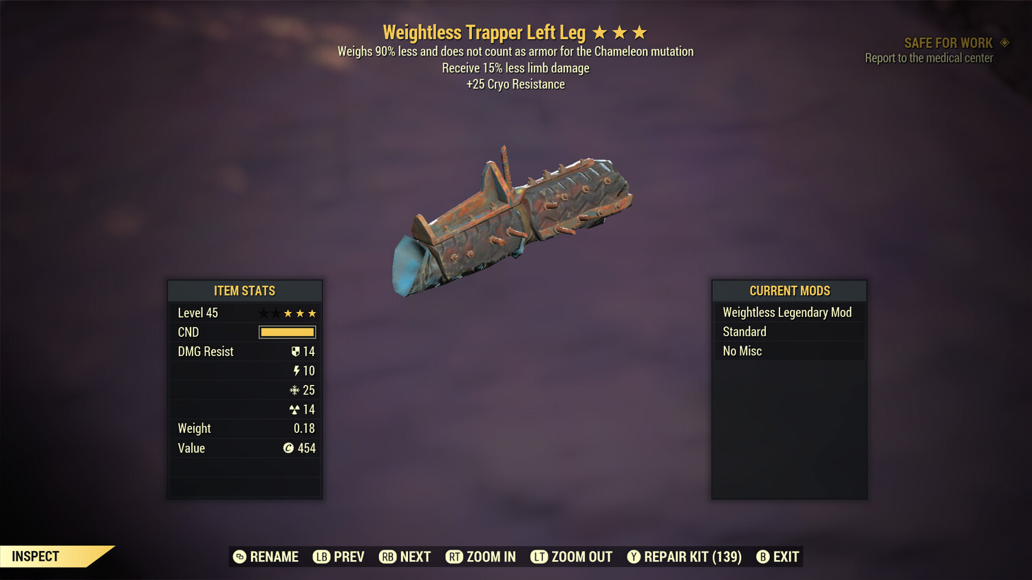 Weightless Cryo/Limb Trapper LL