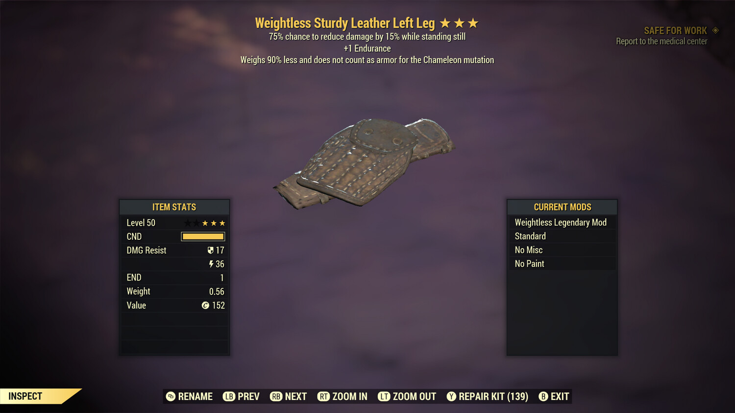 Weightless 1E/Sentinel Leather LL