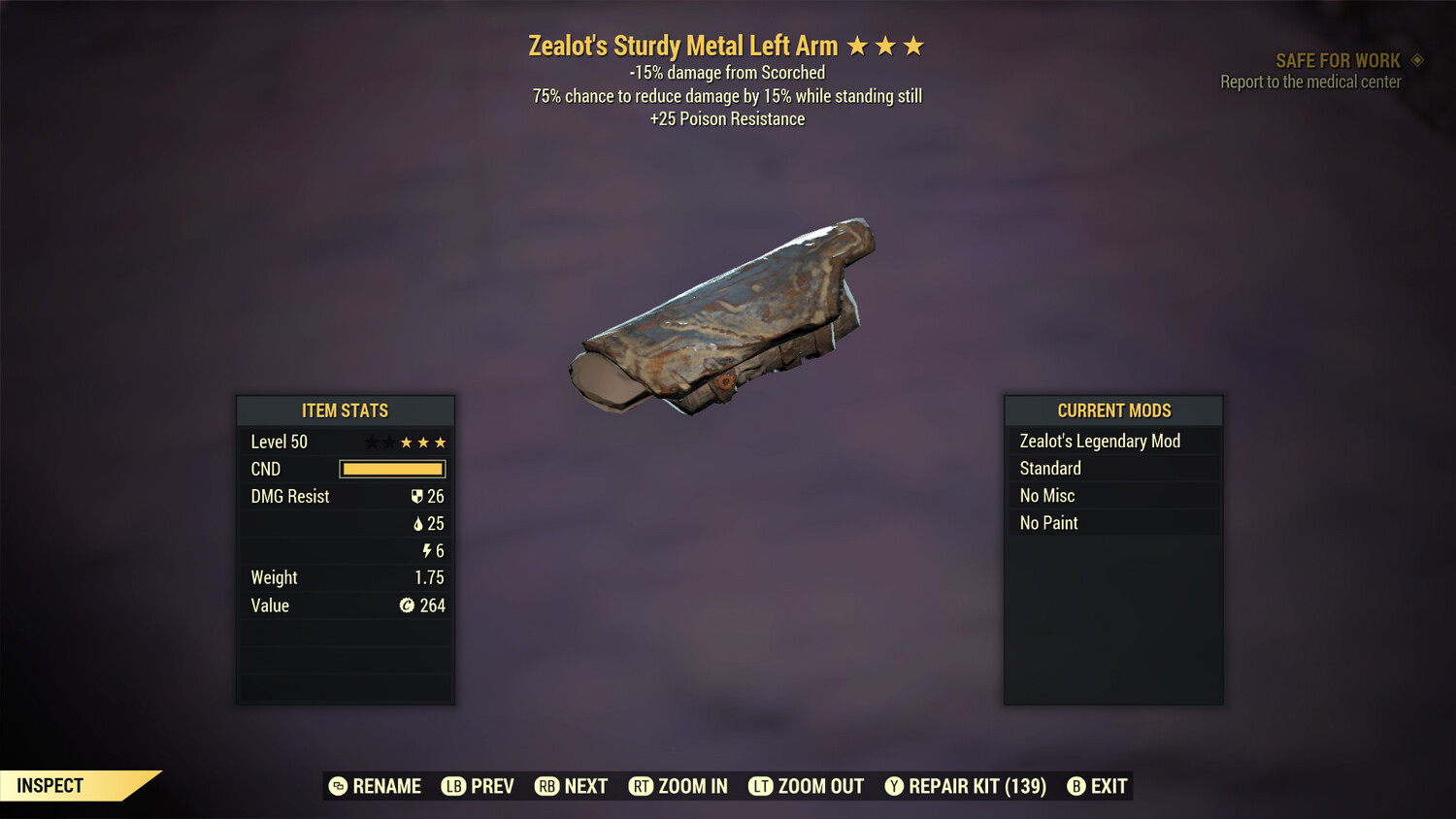 Zealots Poison/Sentinel Metal LA