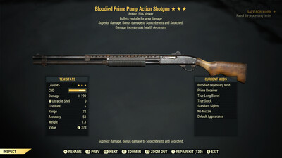 Bloodied Explosive Durability Pump Action Shotgun