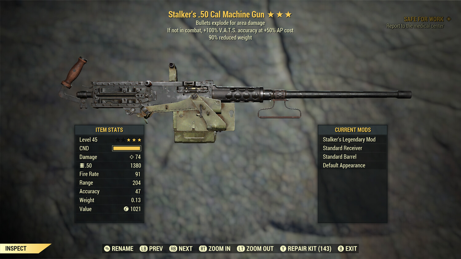 Stalkers Explosive 90 50-cal Machine Gun