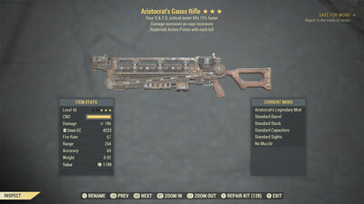 Aristocrat Ap Refresh/15 Gauss Rifle