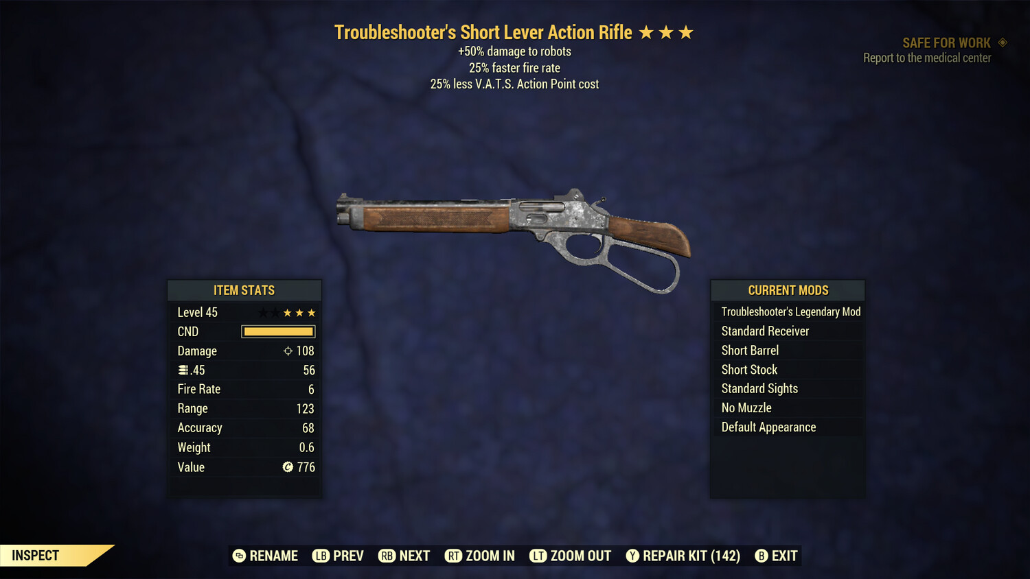 Troubleshooters 25/25 Lever Action Rifle