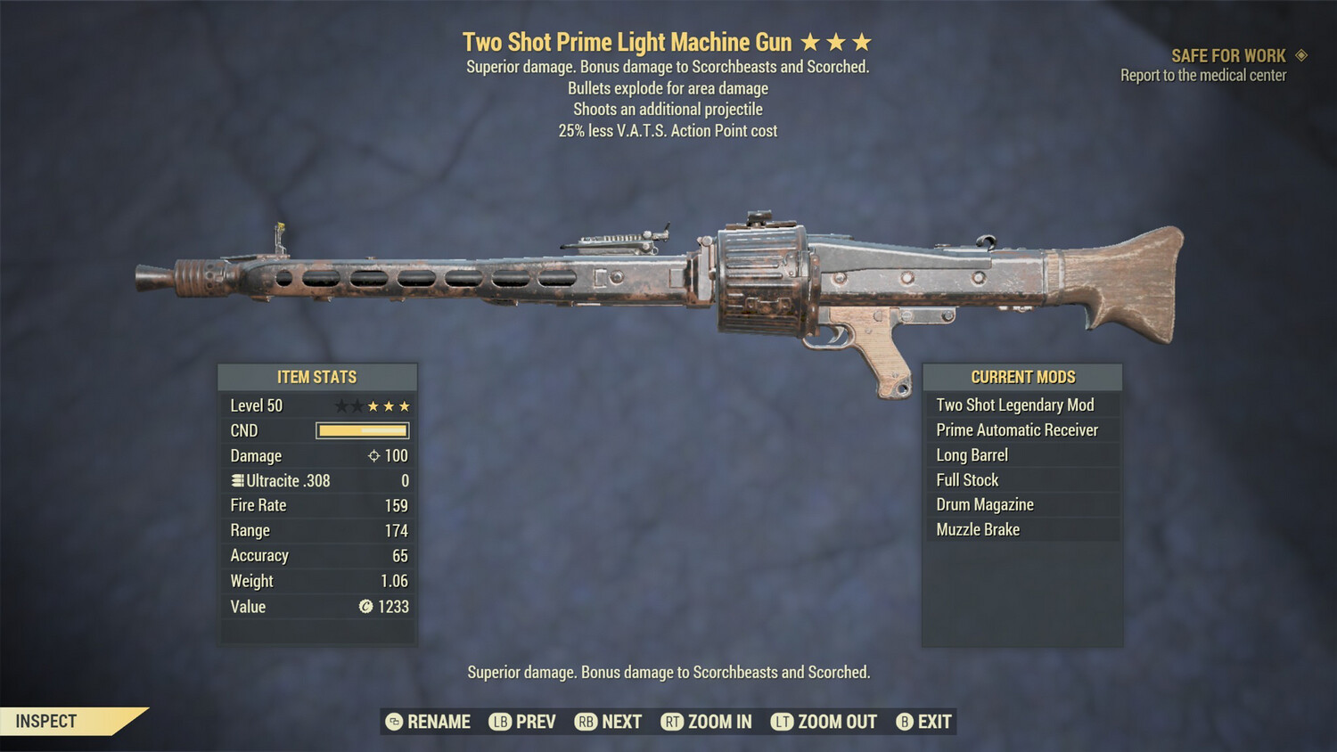 Two Shot Explosive 25 Light Machine Gun