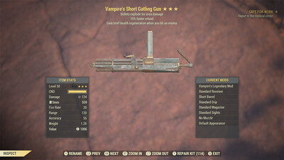 Vampire Explosive 15 Gatling Gun