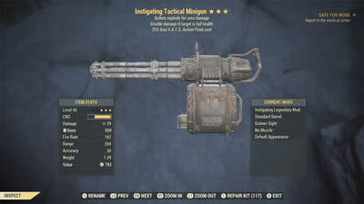 Instigating Explosive 25 Minigun