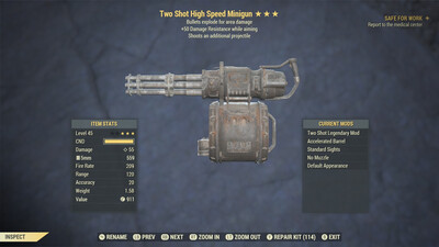 Two Shot Explosive 50 Minigun