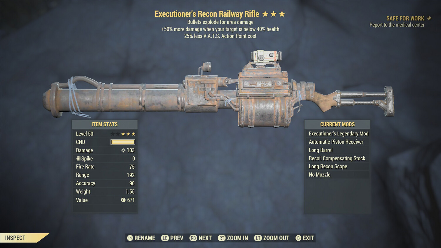 Executioners Explosive 25 Railway Rifle