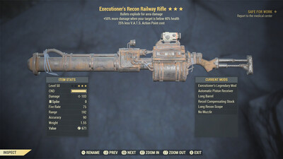 Executioners Explosive 25 Railway Rifle
