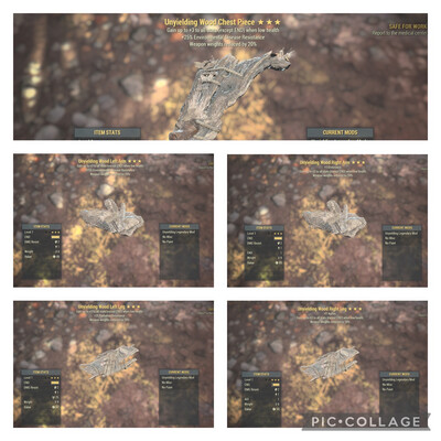 Unyielding Weapons Weight Reduction Lvl 1 Armor Set