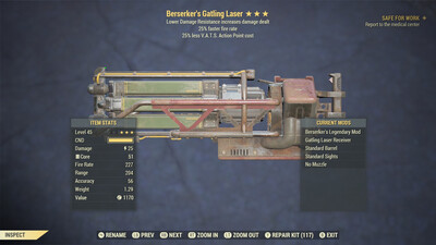 Berserker 25/25 Gatling Laser