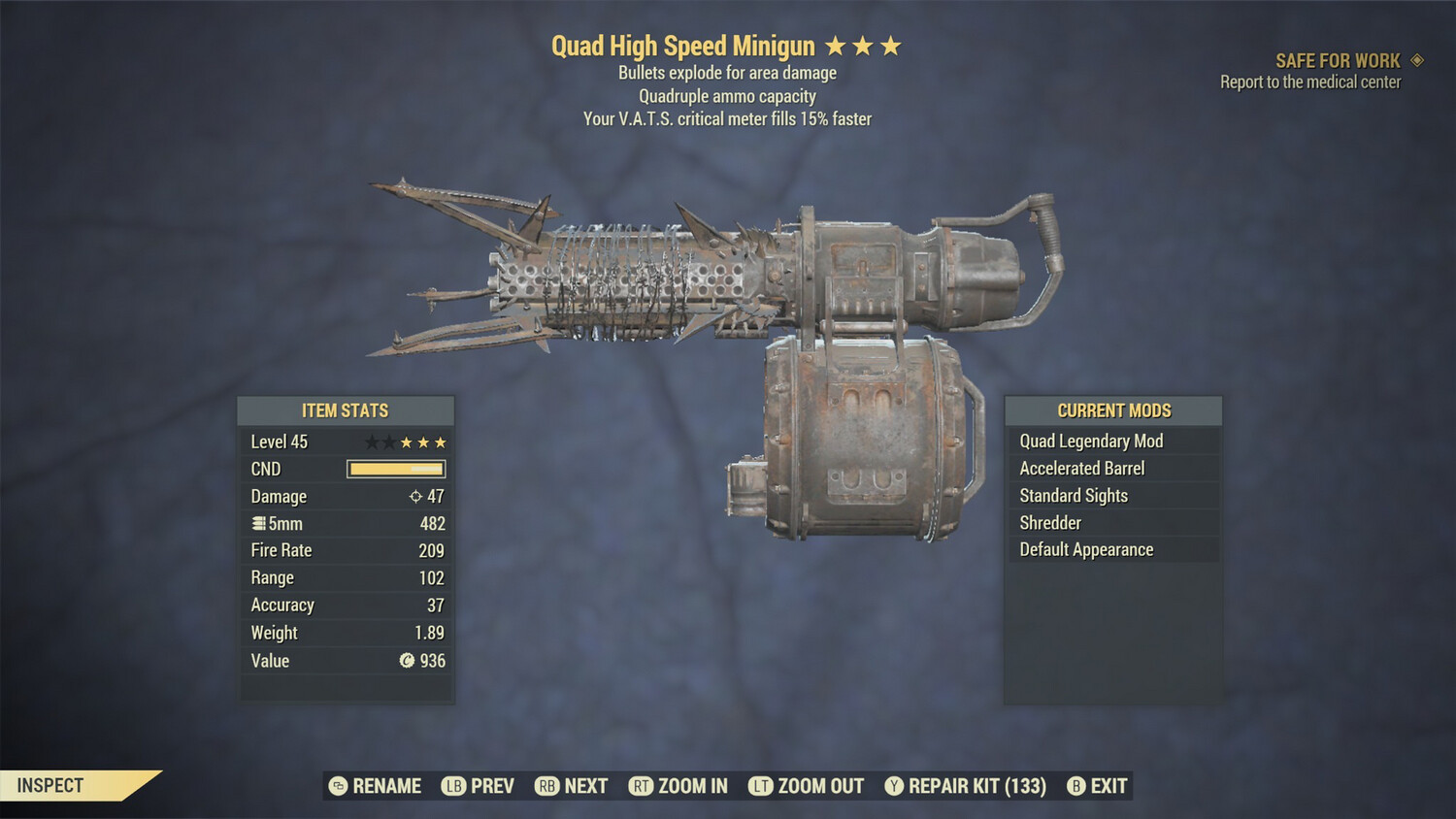 Quad Explosive 15c Minigun