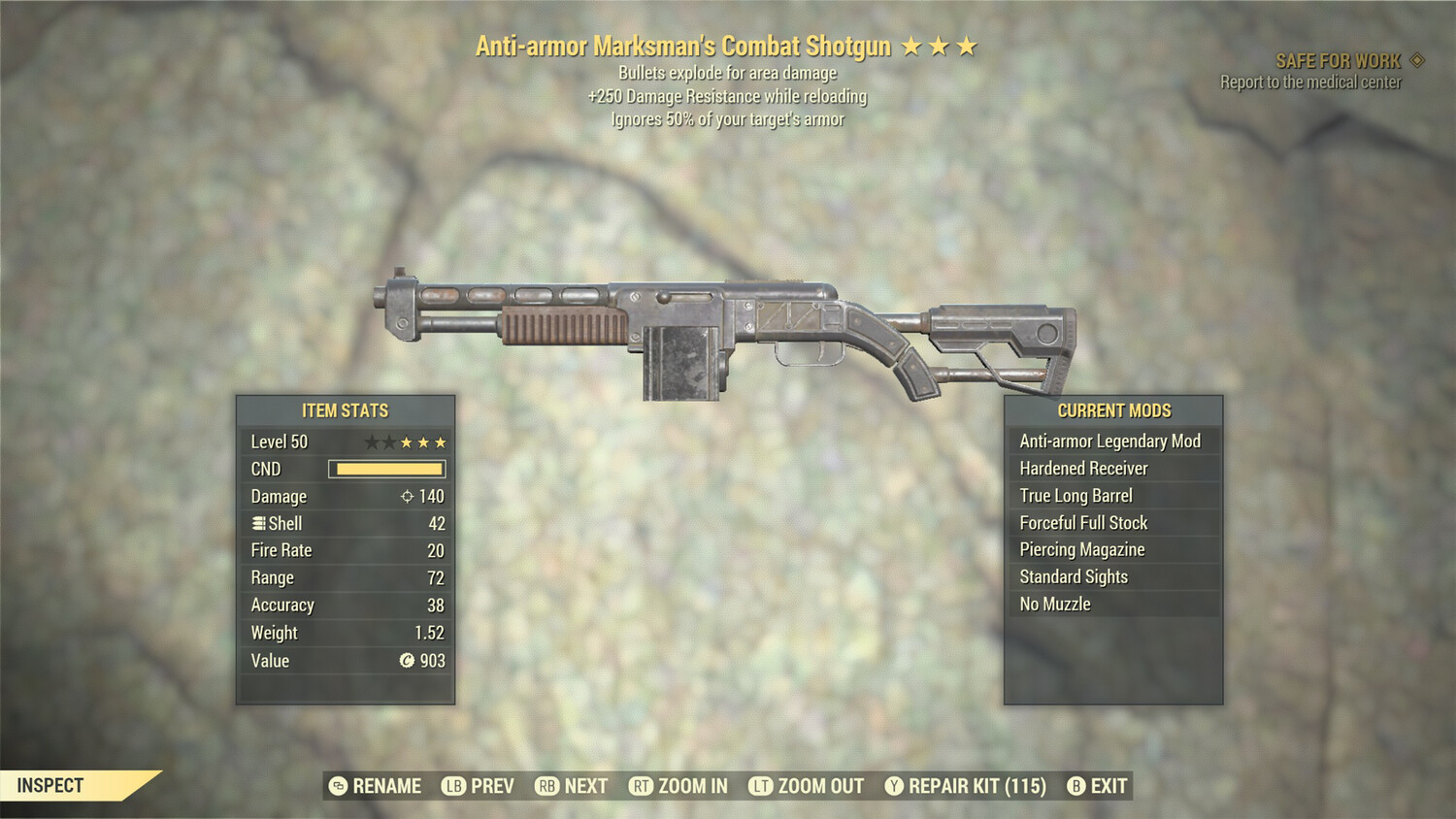 Anti Armor Explosive 250 Combat Shotgun
