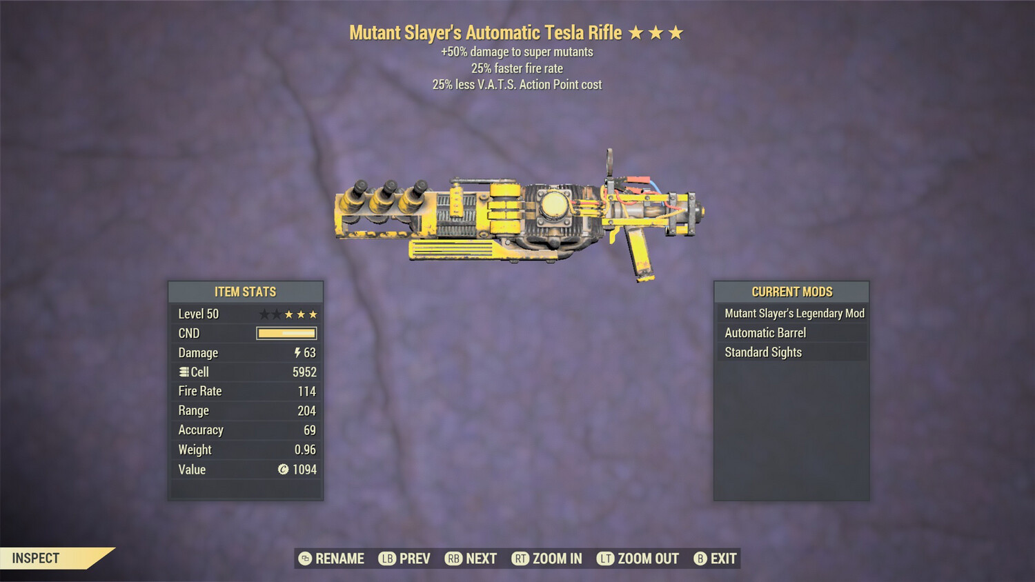Mutant Slayers 25/25 Tesla Rifle