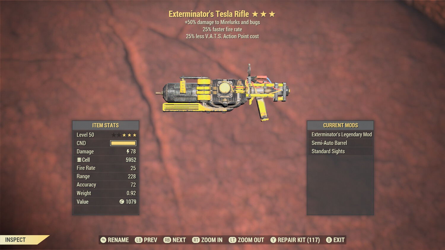 Exterminators 25/25 Tesla Rifle