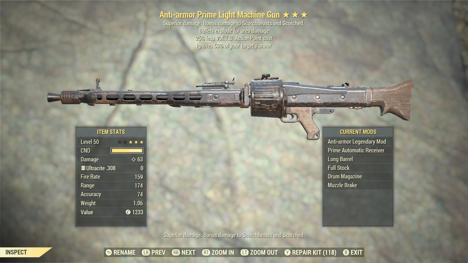 Anti Armor Explosive 25 Light Machine Gun