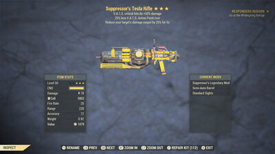 Suppressors 50/25 Tesla Rifle