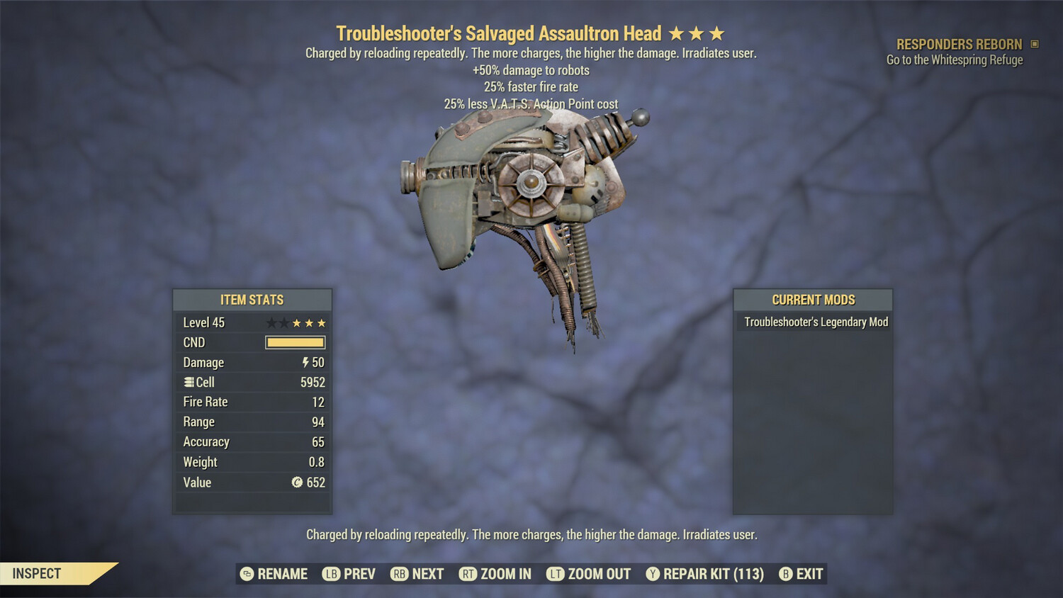 Troubleshooters 25/25 Assaultron Head