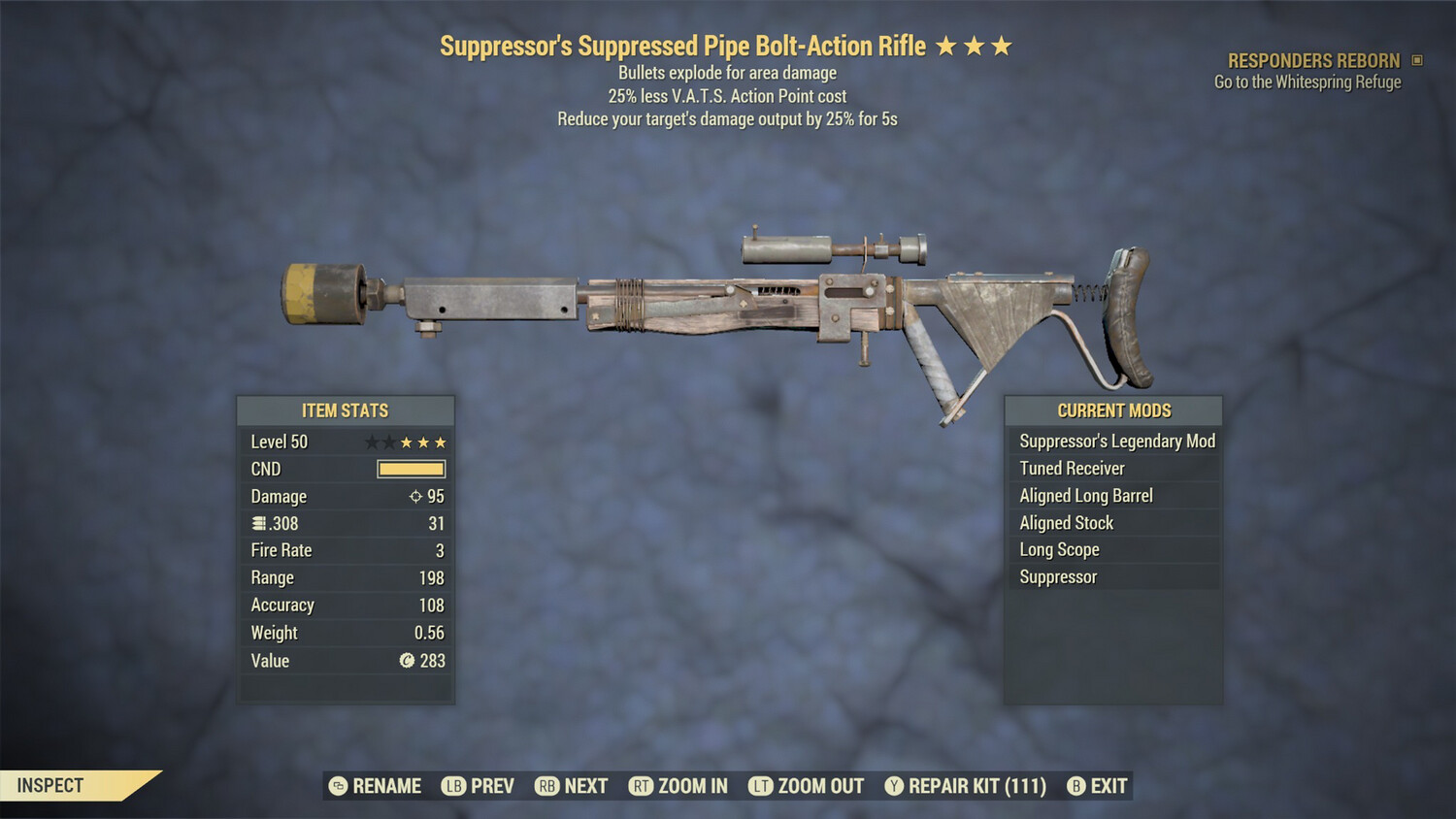 Suppressor Explosive 25 Pipe Rifle