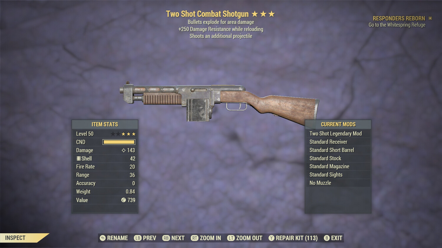 Two Shot Explosive 250 Combat Shotgun