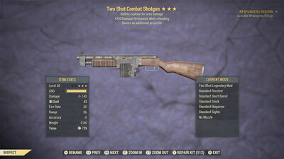 Two Shot Explosive 250 Combat Shotgun