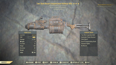 Two Shot Explosive 15r Railway Rifle