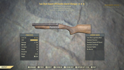 Two Shot Explosive 15 Double Barrel Shotgun