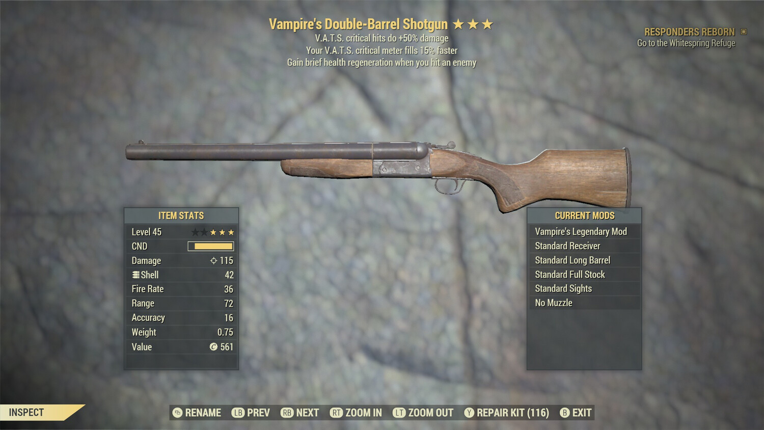 Vampire 50/15 Double Barrel Shotgun