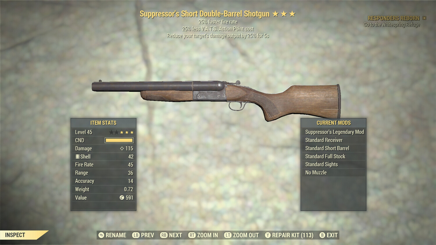Suppressor 25/25 Double Barrel Shotgun