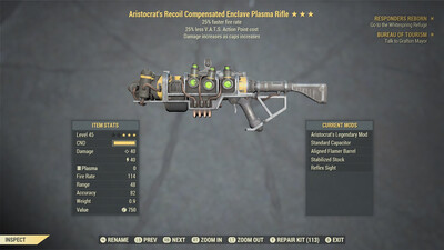 Aristocrat 25/25 Enclave Plasma Rifle With Flamer Mod Box