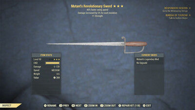 Mutant 1S/SS Revolutionary Sword