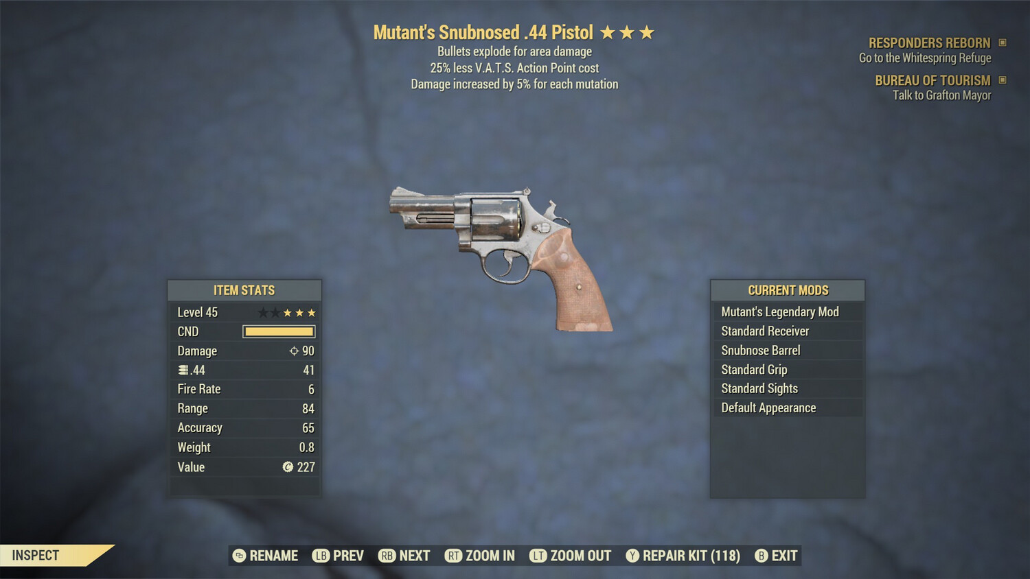 Mutant Explosive 25 .44 Pistol