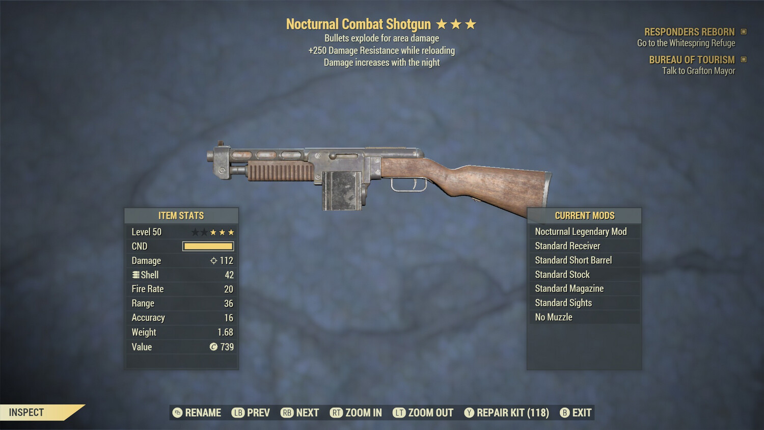 Nocturnal Explosive 250 Combat Shotgun