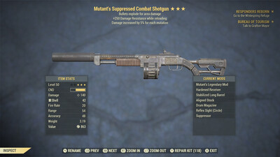Mutant Explosive 250 Combat Shotgun