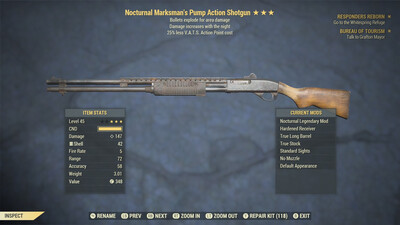 Nocturnal Explosive 25 Pump Action Shotgun