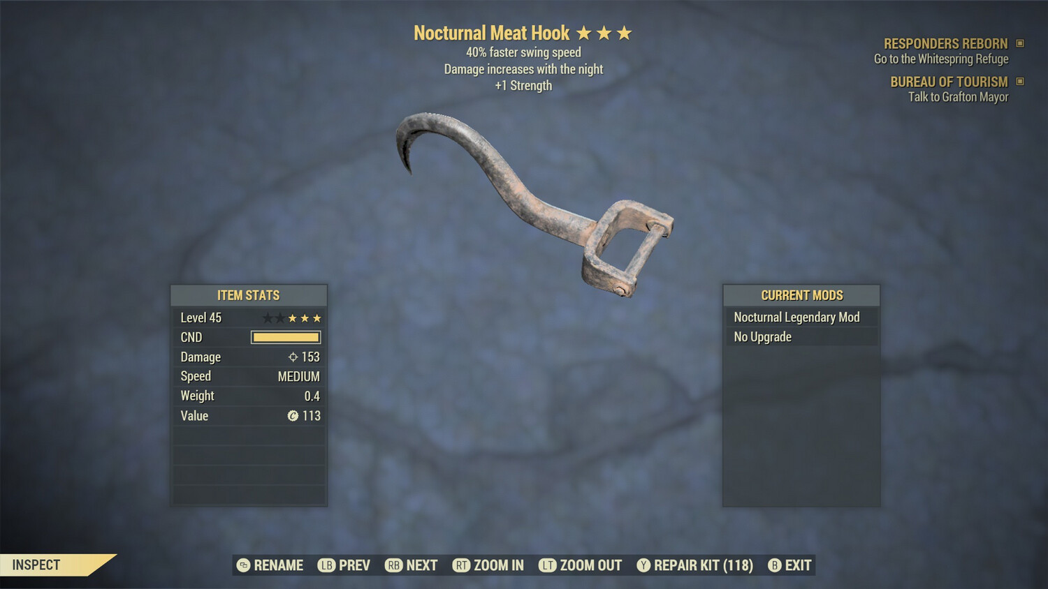 Nocturnal 1S/SS Meat Hook