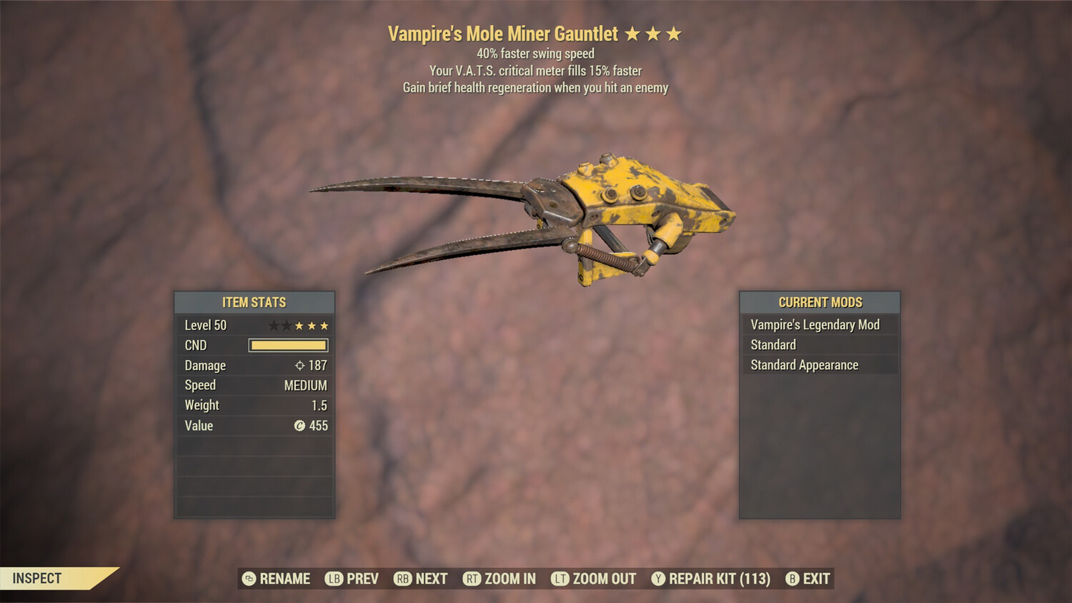Vampire SS/15 Mole Miner Gauntlet