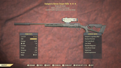 Vampire Explosive Durability Hunting Rifle